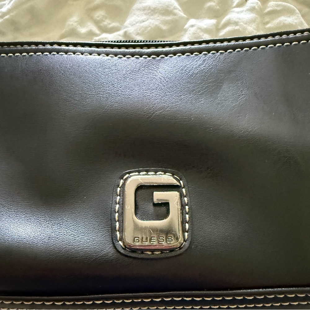 Guess Black Crossbody Bag with Silver Logo